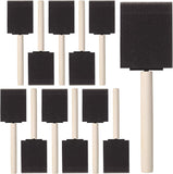 Bates- Foam Paint Brushes, 2 Inch, 16 Pack, Wooden Handle, Sponge Brushes for Painting, Staining, Varnishes, Gluing and DIY Craft Projects on Wood, Metal & More
