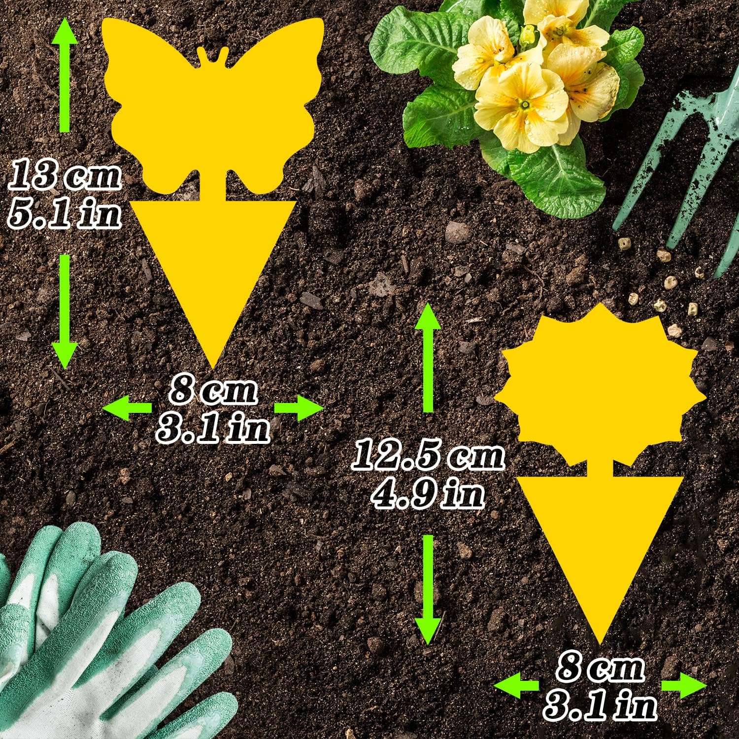 Fruit Fly Traps Indoor Fungus Gnat Trap 48PCS for Plants Yellow Houseplants Outdoor Use Insect Sticky