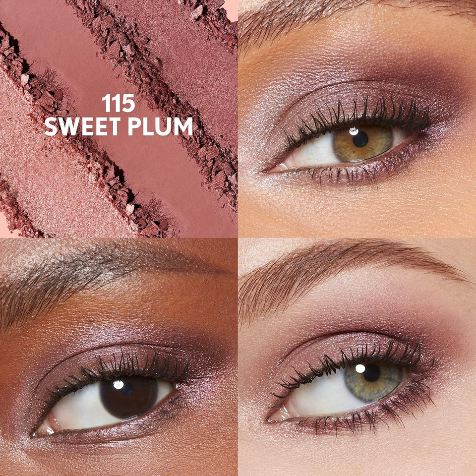 Covergirl Eye Enhancer, Sweet Plum, Eyeshadow Trio, Easy to Wear, Clean & Vegan, Talc-Free, Matte & Shimmer Finishes, Smudge-Proof, 0.14oz