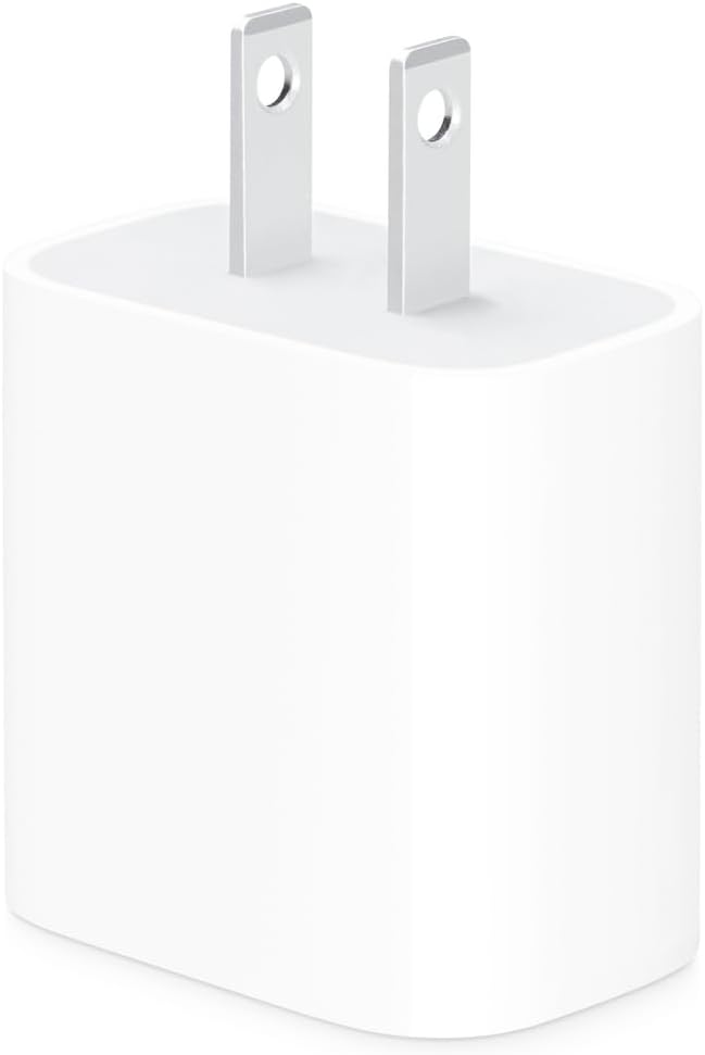 Apple 20W compact USB-C power adapter for iPhone iPad AirPods fast charging