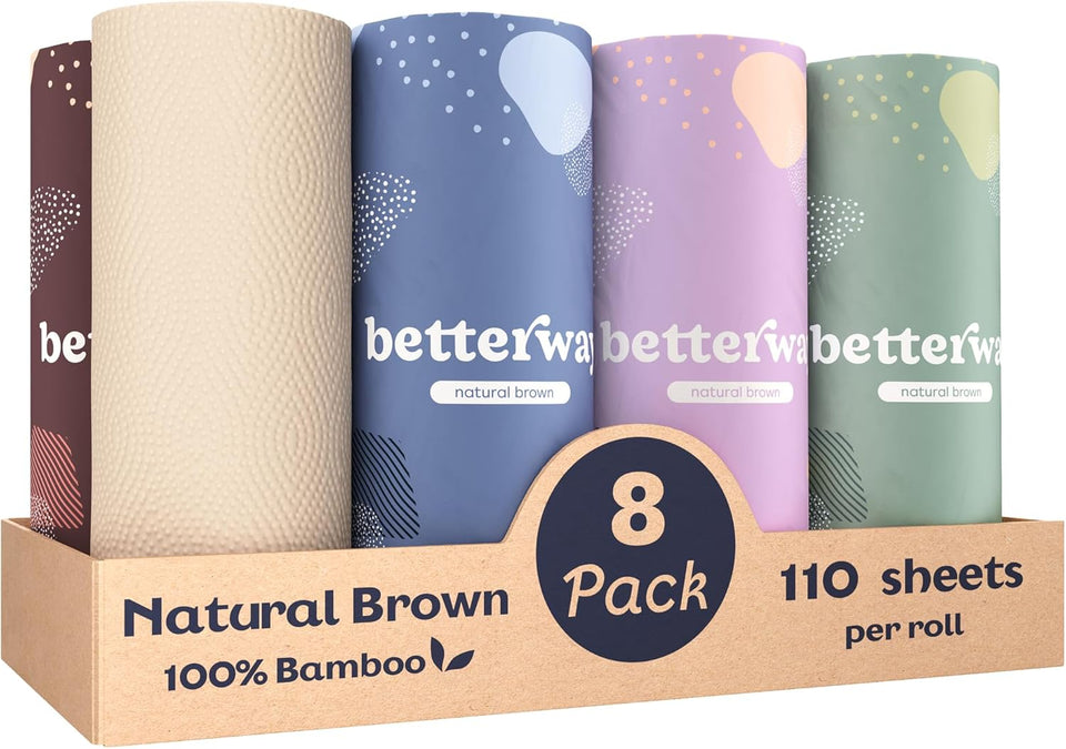 Betterway Bamboo Natural Brown Paper Towels - PureLivingMart