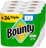 Bounty Select-A-Size Paper Towels, 8 Triple Rolls, White, Absorbent and Reliable, Fast Absorption, Reliable Strength