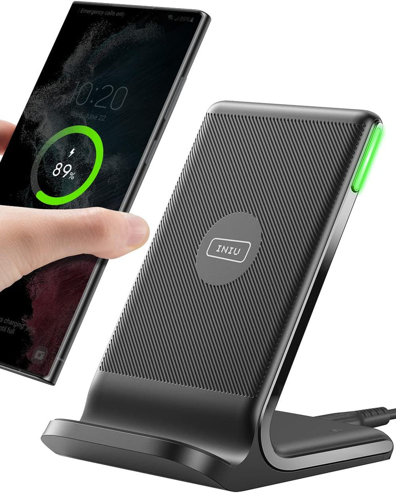 inou 15w fast qi wireless charger with adaptive light for iphone samsung google and more