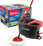 O-Cedar EasyWring Microfiber Spin Mop and Bucket Floor Cleaning System with Built-in Foot Pedal