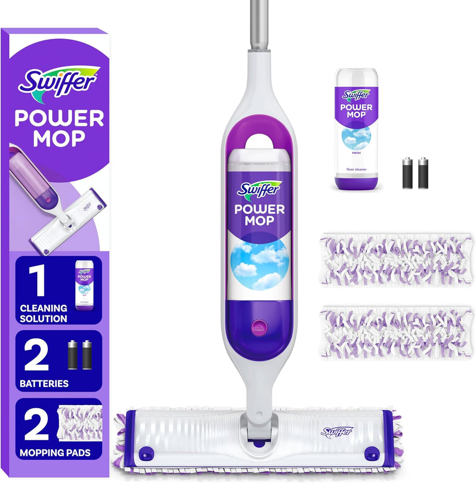 Swiffer PowerMop Multi-Surface Mop Kit for Floor Cleaning, Includes PowerMop - PureLivingMart